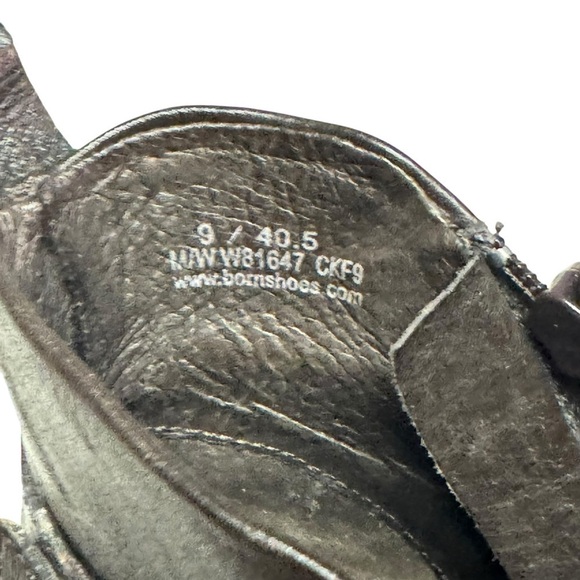 Born Shola Black Leather Harness Ankle Boots Sz 9 Booties - Picture 7 of 10